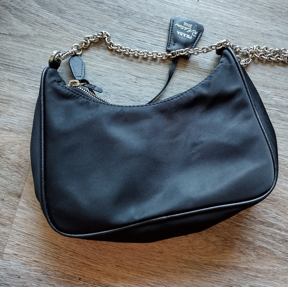 Prada Mini Black Nylon Shoulder Bag - Picture 7 of 13